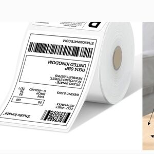 - White Shipping Label Roll